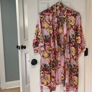 Pink Floral Robe